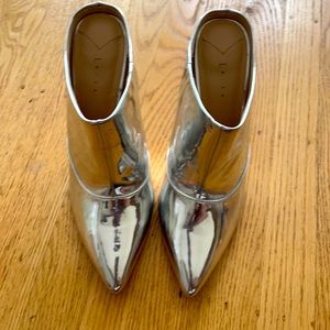 Leith silver pointue toes mules